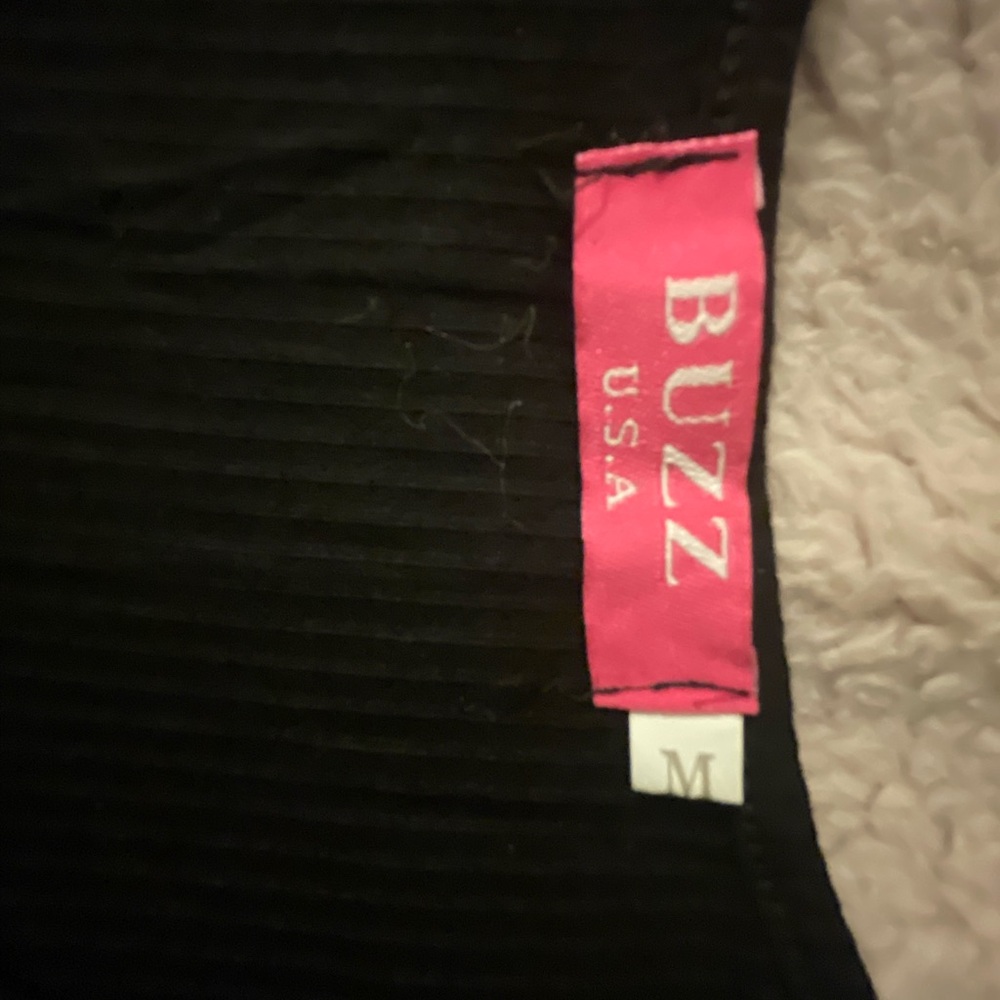 Women's Black Ribbed Top